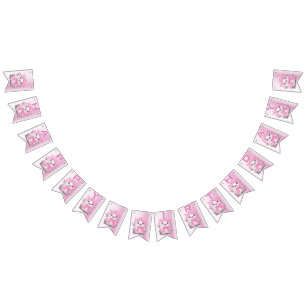 Farbe der Dusche Rosa Blume Jagdflagge Wimpelkette
