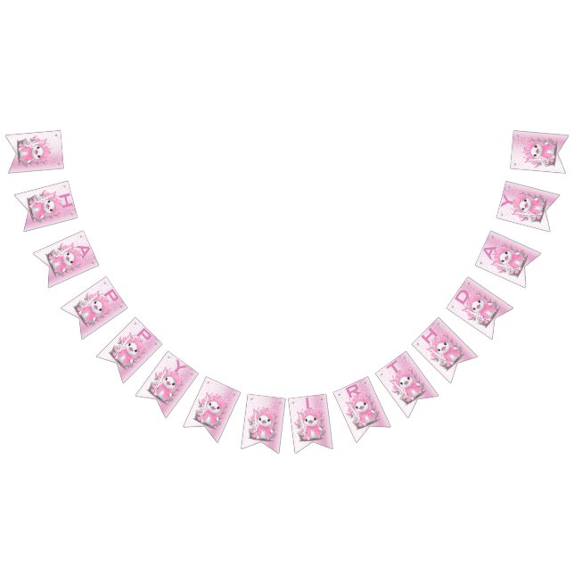 Farbe der Dusche Rosa Blume Jagdflagge Wimpelkette (Alle)