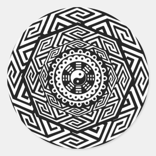Farbe der eigenen Mandala-Sticker Runder Aufkleber (Vorderseite)