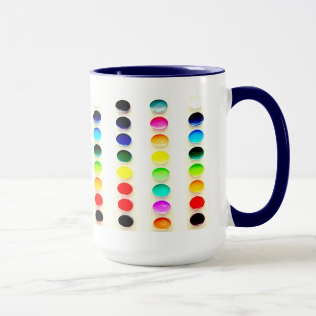 Farbe der Farben der Wasserfarben Farbe Kaffeebech Tasse (Rechts)