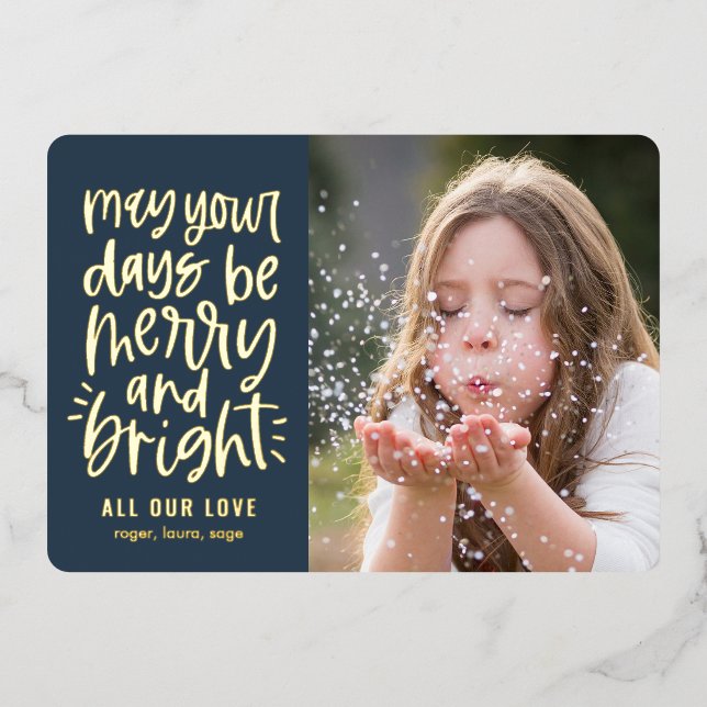 Farbe der Foil Holiday Card Folieneinladung (Vorderseite)