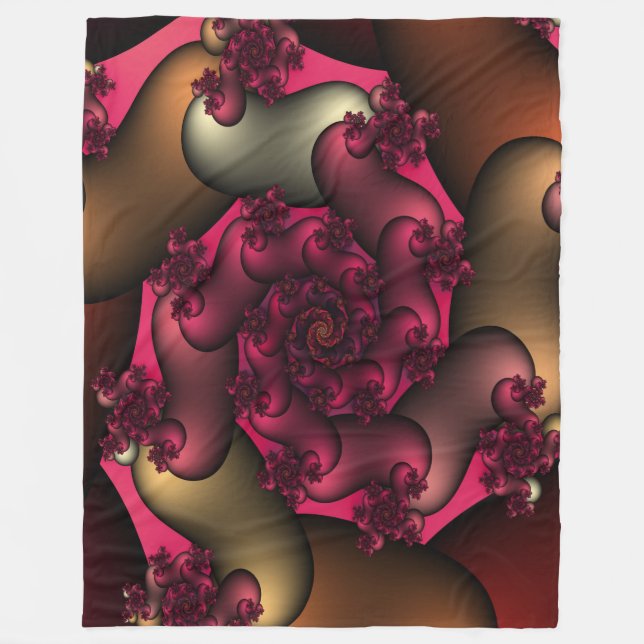 Farbe der Fraktale der Liebe Fleece Blanket (Vorderseite)