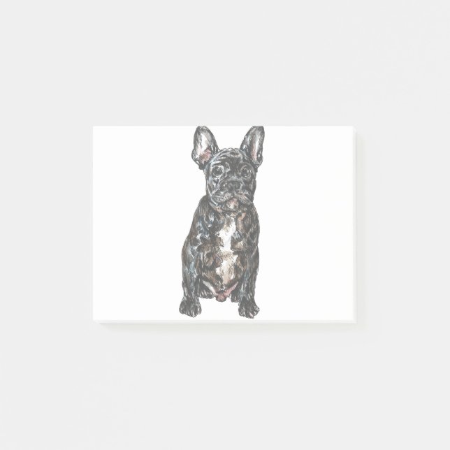 Farbe der französischen Bulldogge Post-it Klebezettel (Vorderseite)