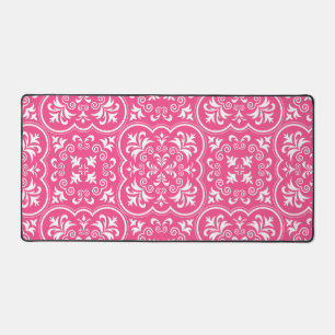 Farbe der französischen Rose Damask Schreibtischunterlage