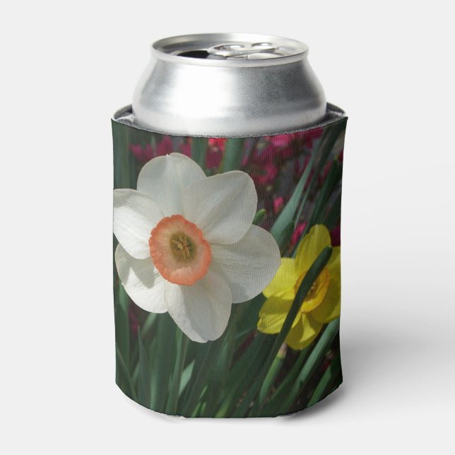 Farbe der Frühlingsblumen Rosa und Gelb Dosenkühler (Kanne Vorderseite)
