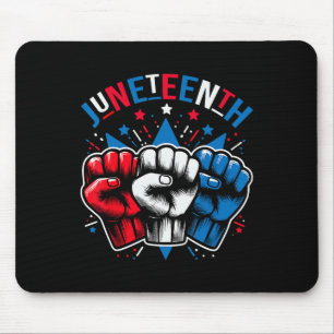 Farbe der roten blauen Flagge des Juneteurs Mousepad