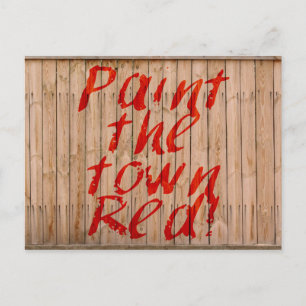 Farbe der Stadt rot Postkarte