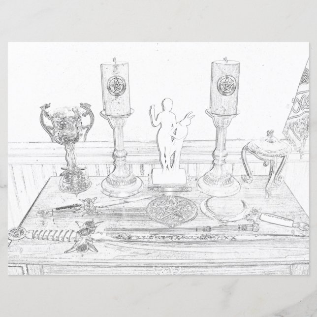 Farbe des Altar Wicca Farbpapier (Vorderseite)