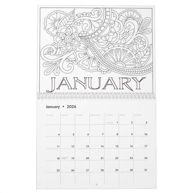 Farbe des benutzerdefinierten Kalenderjahres Kalender (Jan 2026)