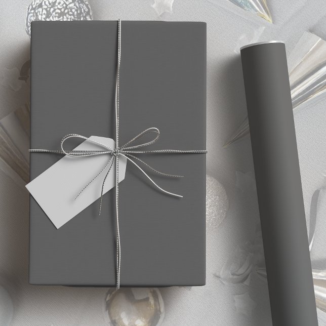 Farbe des dunkelgrauen Blockes Geschenkpapier (Solid Dark Grey Block Color Wrapping Paper)