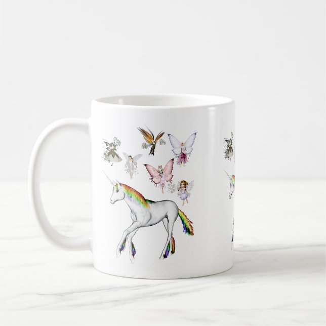 Farbe des Einhorns Kaffeetasse (Links)