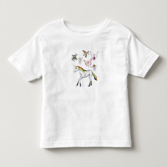 Farbe des Einhorns Kleinkind T-shirt (Vorderseite)