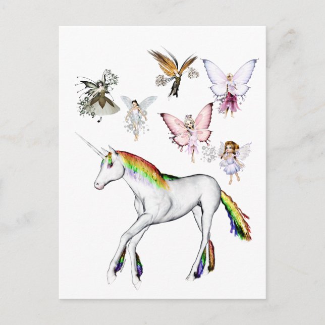 Farbe des Einhorns Postkarte (Vorderseite)