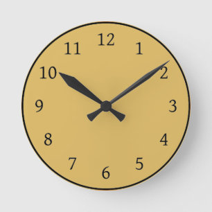 Farbe des hellen Musters Gelb Runde Wanduhr