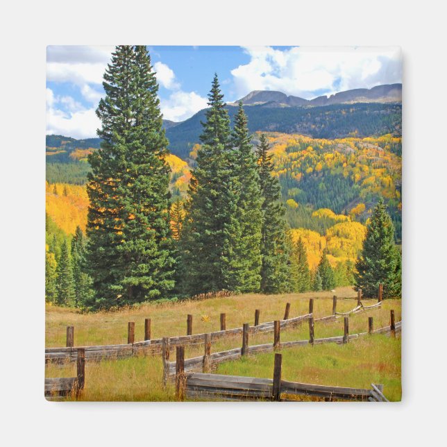 Farbe des Herbstes auf dem Land Magnet (Vorne)