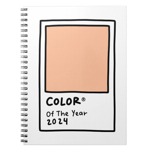Farbe des Jahres 2024 Peach Fuzz Card Notebook Notizblock (Vorderseite)