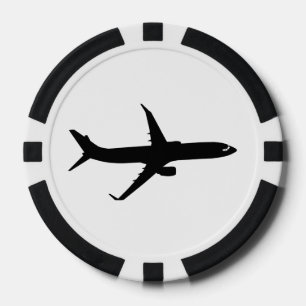 Farbe des Jetliner-Schattenflugs für Flugzeuge Pokerchips