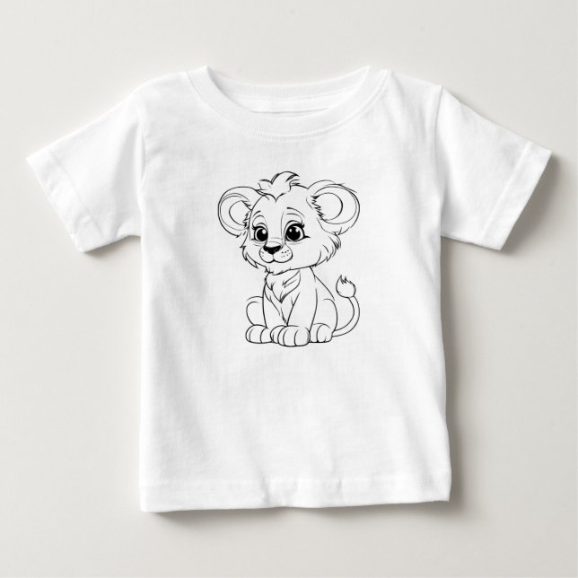 Farbe des Löwen Baby T-shirt (Vorderseite)