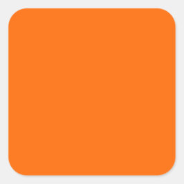 Farbe des Orange Designer-Single Quadratischer Aufkleber