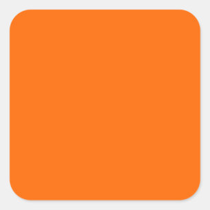 Farbe des Orange Designer-Single Quadratischer Aufkleber