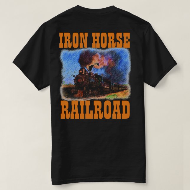 FARBE DES PFERDEN-RALROAD T-Shirt (Design Rückseite)