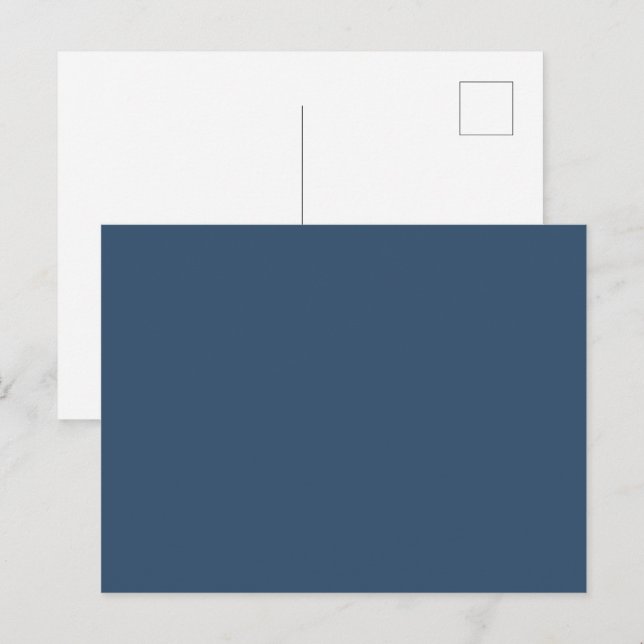 Farbe des Trends - Serious Blue Solid Postcard Postkarte (Vorne/Hinten)