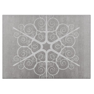 Farbe des verzierten Damaskus-Elements, graue Slat Schneidebrett
