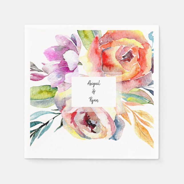 Farbe des Wassers Name der Blume Serviette (Vorderseite)