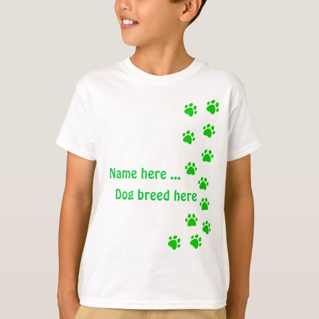 Farbe dunkelgrün einfügen - Name oder Hunderasse h T-Shirt (Vorderseite)