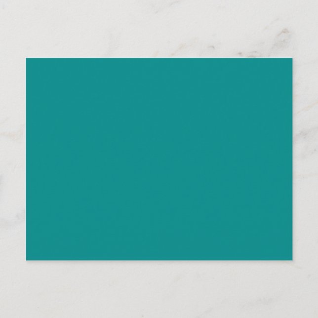 Farbe dunkler Cyan Postkarte (Vorderseite)