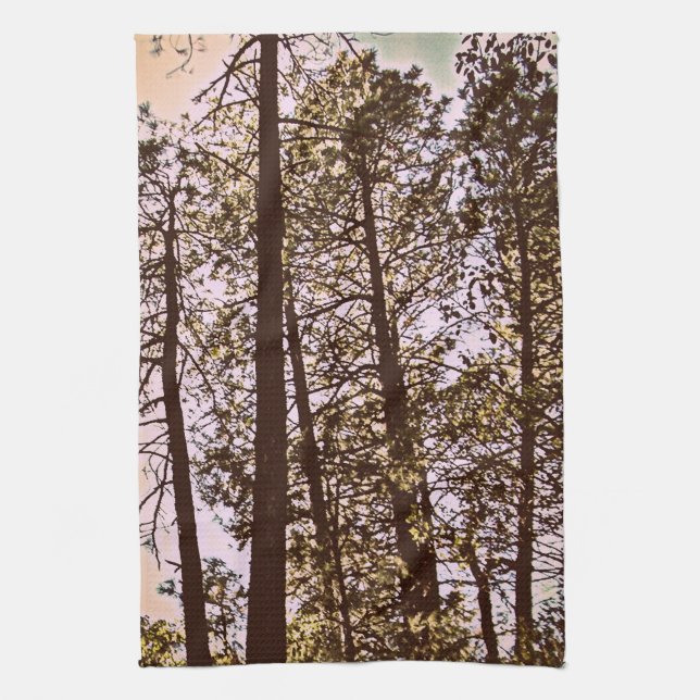 Farbe durch die Bäume Küchentuch (Vertikal)
