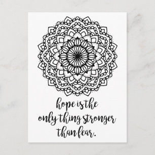 Färbe es! Mandala-Inspirations-Postkarte Postkarte
