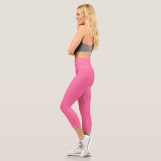 Farbe Französisch rosa Capri Leggings