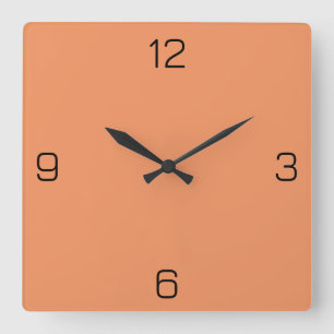 Farbe für Creamsikel Orange F19360 - Option Name h Quadratische Wanduhr