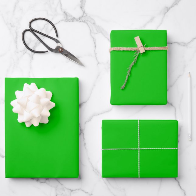 Farbe für den grünen Single - Alleinstellungsfarbe Geschenkpapier Set (Vorderseite)