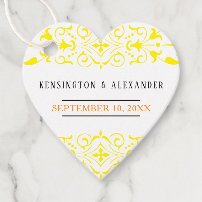 Farbe für die Änderung des Hochzeitgast auf String Geschenkanhänger (Vorderseite)