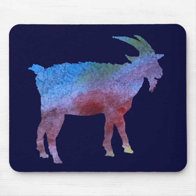 Farbe gewaschene Ziegen Mousepad (Vorne)