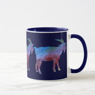 Farbe gewaschene Ziegen Tasse