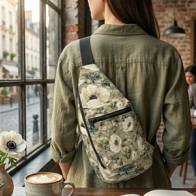 Farbe Grün und Creme Crossbody Bag (Von Creator hochgeladen)