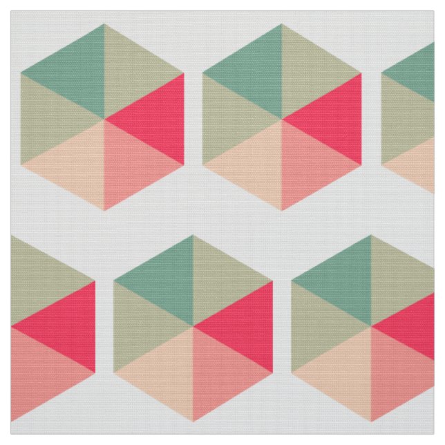 Farbe Hexagon 04 Stoff (Muster)