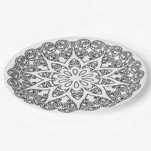 Farbe Ihr eigenes MANDALA - Farbbuch 1 Pappteller