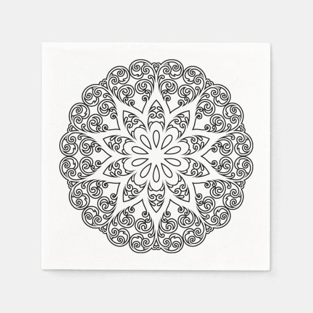 Farbe Ihr eigenes MANDALA - Farbbuch 1 Serviette (Vorderseite)