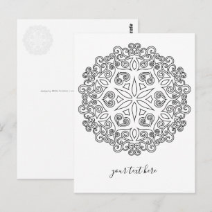 Farbe Ihr eigenes MANDALA - Farbbuch 2 Postkarte
