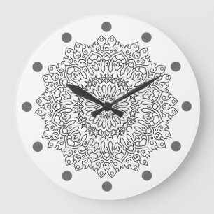 Farbe Ihr eigenes MANDALA - Farbbuch 4 Große Wanduhr