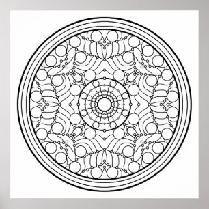 Farbe Ihre eigenen Designs Mandala Farbenplakat Poster