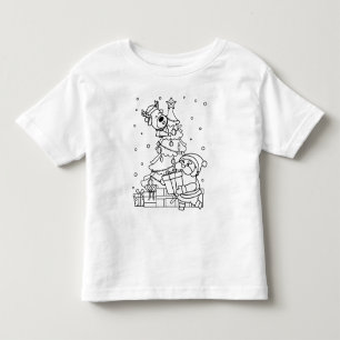 Farbe Ihres eigenen Weihnachtsmanns und Reinhirns Kleinkind T-shirt