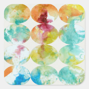 Farbe II Quadratischer Aufkleber