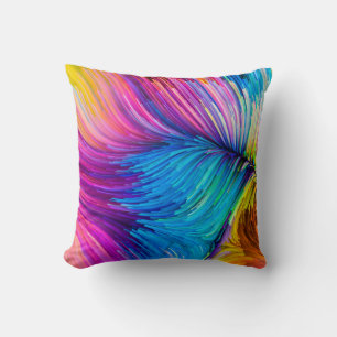 Farbe in Bewegungsserie. Abstraktes Design aus Fl Kissen
