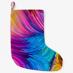 Farbe in Bewegungsserie. Abstraktes Design aus Fl Kleiner Weihnachtsstrumpf