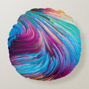 Farbe in Bewegungsserie. Hintergrund Rundes Kissen